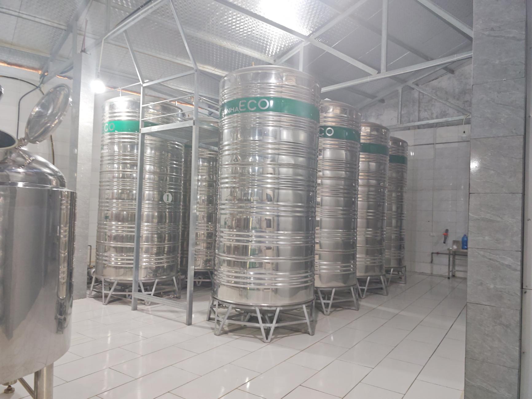 Bồn chứa inox nhà máy Thiên Y